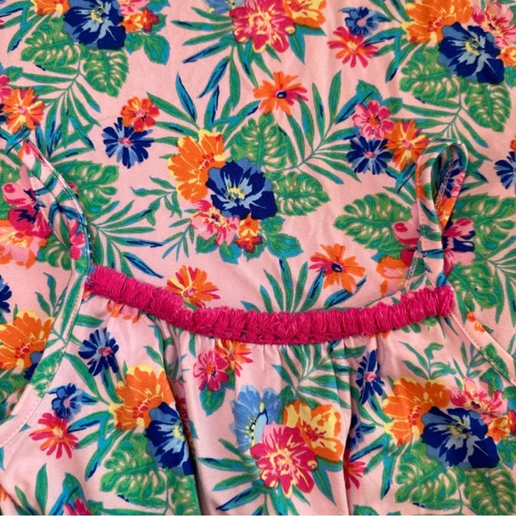 Love at First Sight Girls Pink Floral Shorts Romper Maxi Dress / Size 10/12 - Picture 11 of 13